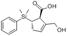 CAS:649761-21-7_(1R,5S)-5-(二甲基苯基硅烷基)-2-羟甲基-2-环戊烯-1-羧酸的分子结构