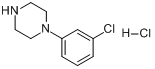 CAS:65369-76-8_1-(3-氯苯基)哌嗪盐酸盐的分子结构