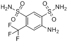 CAS:654-62-6_4-氨基-6-(三氟甲基)苯-1,3-二磺酰胺的分子结构