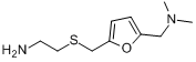 CAS:66356-53-4_2-(((5-二甲基氨基)甲基)-2-呋喃基)甲基)硫代乙胺的分子结构