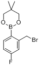 CAS:673456-16-1_2-溴甲基-4-氟苯硼酸新戊二醇酯的分子结构