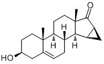 CAS:67372-65-0_(3b,15a,16a)-15,16-二氢-3-羟基-3'H-环丙[15,16]雄甾-5,15-二烯-17-酮的分子结构