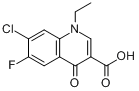 CAS:68077-26-9_7-氯-1-乙基-6-氟-4-氧代-1,4-二氢-3-喹啉羧酸的分子结构