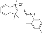 CAS:68134-38-3_1,3,3-三甲基-2-[[甲基(4-甲基苯基)亚肼基]甲基]-3H-吲哚翁氯化物的分子结构