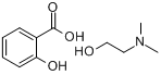 CAS:68141-46-8_2-羟基苯甲酸与2-(二甲基氨基)乙醇的化合物的分子结构