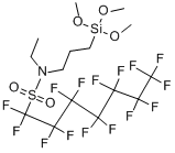 CAS:68239-75-8_N-乙基-N-[3-(三甲氧基甲硅烷基)丙基]-1,1,2,2,3,3,4,4,5,5,6,6,7,7,7-十五氟代-1-己烷磺酰胺的分子结构