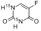 CAS:68941-95-7_5-氟尿嘧啶 N15标记的分子结构