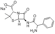 CAS:69-52-3_氨苄西林钠的分子结构