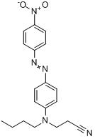 CAS:69472-19-1_3-[丁基[4-[(4-硝基苯基)偶氮]苯基]氨基]丙腈的分子结构