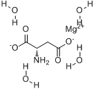 CAS:7018-07-7_DL-天门冬氨酸镁(四水)的分子结构
