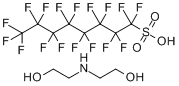 CAS:70225-14-8_1,1,2,2,3,3,4,4,5,5,6,6,7,7,8,8,8-十七氟-1-辛烷磺酸与2,2'-亚氨基双[乙醇]的化合物的分子结构