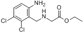 CAS:70406-92-7_N-(2,3-二氯-6-氨基苄基)甘氨酸乙酯的分子结构