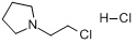 CAS:7250-67-1_N-(2-氯乙基)吡咯烷盐酸盐的分子结构