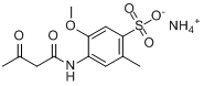 CAS:72705-22-7_乙酰乙酰克利西丁磺酸铵盐的分子结构