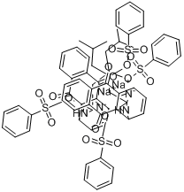 CAS:72749-90-7_[(9,10-二氢-9,10-二氧代-1,4-蒽亚基)二[亚氨基[3-(2-甲基丙基)-3,1-丙亚基]]]双-苯磺酸二钠盐的分子结构