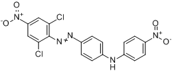 CAS:72927-94-7_4-[(2,6-二氯-4-硝基苯基)偶氮]-N-(4-硝基苯基)苯胺的分子结构