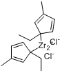 CAS:73364-11-1_双(1-乙基-3-甲基环戊二烯)二氯化锆的分子结构