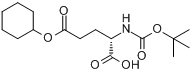CAS:73821-97-3_叔丁氧羰基-L-谷氨酸5-环己酯的分子结构