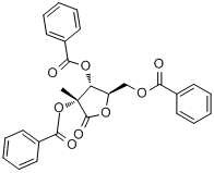 CAS:7392-74-7_2,3,5-三苯甲酰氧基-2-C-甲基-D-核糖酸-1,4-内酯的分子结构
