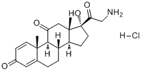 CAS:744254-12-4_21-氨基-17-羟基孕甾-1,4-二烯-3,11,20-三酮盐酸盐的分子结构