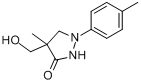 CAS:76444-94-5_4-羟甲基-1-(对甲苯基)-4-甲基-3-吡唑烷酮的分子结构