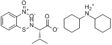 CAS:7675-57-2_N-2-硝基苯亚磺酰基-L-缬氨酸双环己铵盐的分子结构