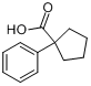 CAS:77-55-4_1-苯基环戊烷羧酸的分子结构