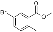 CAS:79669-50-4_2-甲基-5-溴苯甲酸甲酯的分子结构