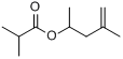 CAS:80118-06-5_2-甲基-丙酸-1,3-二甲基-3-丁烯酯的分子结构