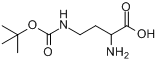 CAS:80445-78-9_叔丁氧羰基-D-2,4-二氨基丁酸的分子结构
