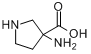 CAS:80546-88-9_3-氨基吡咯烷-3-羧酸的分子结构