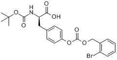 CAS:81189-61-9_Boc-O-(2-溴苄氧羰基)-D-酪氨酸的分子结构