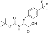 CAS:82317-83-7_BOC-D-4-三氟甲基苯丙氨酸的分子结构