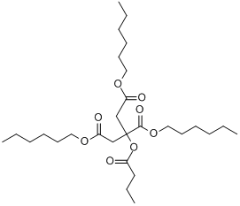 CAS:82469-79-2_丁酰柠檬酸三正己酯的分子结构