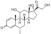 CAS:83-43-2_甲基强的松龙的分子结构