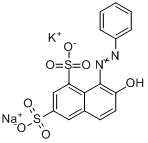 CAS:83232-33-1_7-羟基-8-苯基偶氮-1,3-萘二磺酸钾钠的分子结构