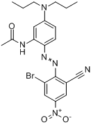CAS:83249-47-2_N-[2-[(2-溴-6-氰基-4-硝基苯基)偶氮]-5-(二丙氨基)苯基]乙酰胺的分子结构