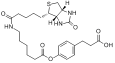 CAS:83592-10-3_3-(4-(N-生物素-6-氨基己羧基)苯基)丙酸的分子结构
