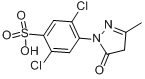 CAS:84-57-1_1-(2,5-二氯-4-磺酸苯基)-3-甲基-5-吡唑酮的分子结构