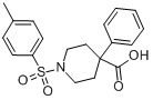 CAS:84255-02-7_4-苯基-1-对甲苯磺酰基哌啶-4-羧酸的分子结构