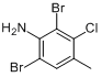 CAS:84483-22-7_3-氯-2,6-二溴-4-甲基苯胺的分子结构