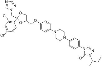 CAS:84625-61-6_伊曲康唑的分子结构