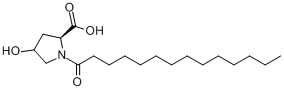 CAS:848390-99-8_N-十四碳酰基-4-羟基-L-脯氨酸的分子结构