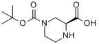 CAS:848482-93-9_(S)-4-N-Boc-哌嗪-2-甲酸的分子结构