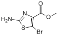 CAS:850429-60-6_2-氨基-5-溴噻唑-4-甲酸甲酯的分子结构
