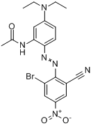 CAS:85414-41-1_N-[2-[(2-溴-6-氰基-4-硝基-苯基)偶氮]-5-(二乙氨基)苯基]乙酰胺的分子结构