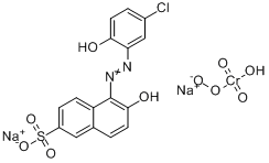 CAS:85452-86-4_[5-[(5-氯-2-羟苯基)偶氮]-6-羟基-2-萘磺酸根合]羟基铬酸钠的分子结构
