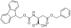 CAS:86060-84-6_芴甲氧羰基-L-天冬氨酸4-苄酯的分子结构