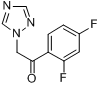 CAS:86404-63-9_2'4'-二氟-2-[1-(1H-1,2,4-三唑基)]苯乙酮的分子结构