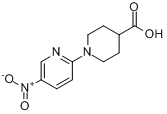 CAS:868077-44-5_1-(5-硝基吡啶-2-基)哌啶-4-甲酸的分子结构